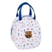 Safta F.C.Barcelona Bolsa Preescolar Isotermica - Asa de Mano - Cremallera - 19x22x14cm - Color Blanco