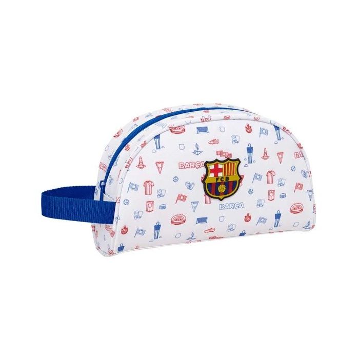 Safta F.C.Barcelona Preescolar Neceser - Adaptable a Carro - Asa de Mano Lateral - Bolsillo Interior con Cremallera - 26x16x9cm
