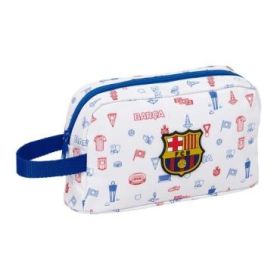 Safta F.C.Barcelona Bolsa Preescolar Isotermica Porta Alimentos - Asa de Mano Lateral - Cremallera - 21.5x12x6.5cm - Color Blanc