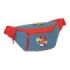 Safta Super Mario Bolsa de Cintura - Cremallera - Cintas Ajustables - Cierre de PVC - Bolsillo Frontal - 23x12x9cm - Color Rojo