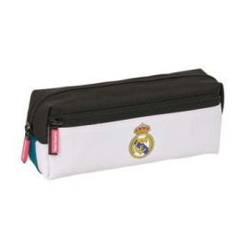 Safta Real Madrid Equipacion 26/27 Portatodo - 3 Compartimentos con Cremallera - Goma Elastica - Compacto - 22x8.5x6cm - Color B
