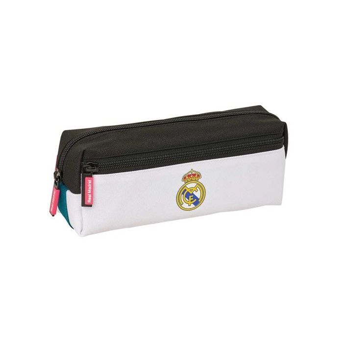 Safta Real Madrid Equipacion 26/27 Portatodo - 3 Compartimentos con Cremallera - Goma Elastica - Compacto - 22x8.5x6cm - Color B
