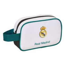 Safta Real Madrid Equipacion 26/27 Neceser - Asa de Mano Lateral - 22x13.5x8cm - Color Blanco y Negro