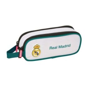 Safta Real Madrid Equipacion 26/27 Portatodo - 2 Compartimentos con Cremallera - Asa Lateral - Capacidad 1L - 21x8x6cm - Color B