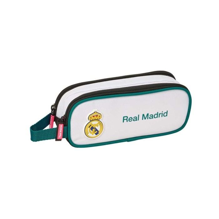 Safta Real Madrid Equipacion 26/27 Portatodo - 2 Compartimentos con Cremallera - Asa Lateral - Capacidad 1L - 21x8x6cm - Color B