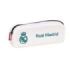 Safta Real Madrid Equipacion 26/27 Portatodo Cuadrado - Silicona - Cremallera - 18.5x7.5x5.5cm - Color Blanco