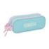 Safta Munich Sky Portatodo - 2 Compartimentos con Cremallera - Asa Lateral - Capacidad 1L - 21x8x6cm - Color Azul Pastel