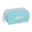 Safta Munich Sky Portatodo - 3 Compartimentos con Cremallera - Cinta Trasera Adaptable - Bolsillo Frontal de Rejilla con Velcro