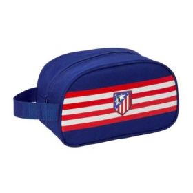 Safta Atletico de Madrid Neceser - Adaptable a Carro - Asa de Mano Lateral - 26x15x12cm - Color Azul Marino