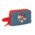 Safta Super Mario Bolsa Isotermica Porta Alimentos - Asa de Mano Lateral - Cremallera - 21.5x12x6.5cm - Color Rojo y Azul