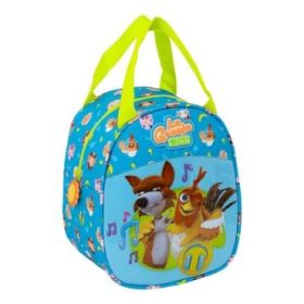 Safta la Granja de Zenon Bolsa Isotermica - Asa de Mano - Cremallera - 19x22x14cm - Color Azul y Amarillo