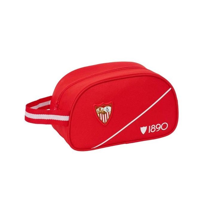 Safta Sevilla FC Neceser - Adaptable a Carro - Asa de Mano Lateral - 26x15x12cm - Color Rojo