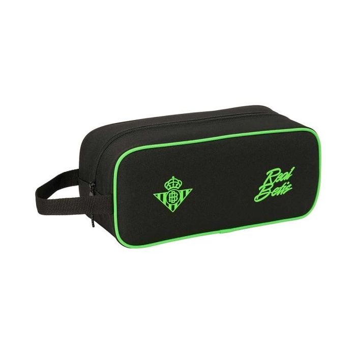 Safta Real Betis Balompie Zapatillero - Capacidad 7L - Asa de Mano Lateral - 34x15x14cm - Color Negro y Verde