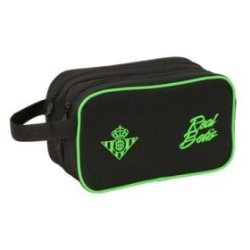Safta Real Betis Balompie Neceser - 2 Compartimentos con Cremallera - Adaptable a Carro - Asa de Mano Lateral - 26x15x12.5cm - C