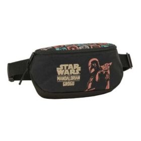 Safta Mandalorian and Grogu Bolsa de Cintura - Cremallera - Cintas Ajustables - Cierre de PVC - 23x14x9cm - Color Negro