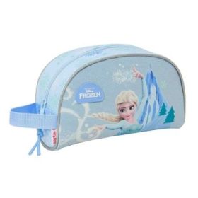 Safta Frozen Neceser - Adaptable a Carro - Asa de Mano Lateral - Bolsillo Interior con Cremallera - 26x16x9cm - Color Azul Paste
