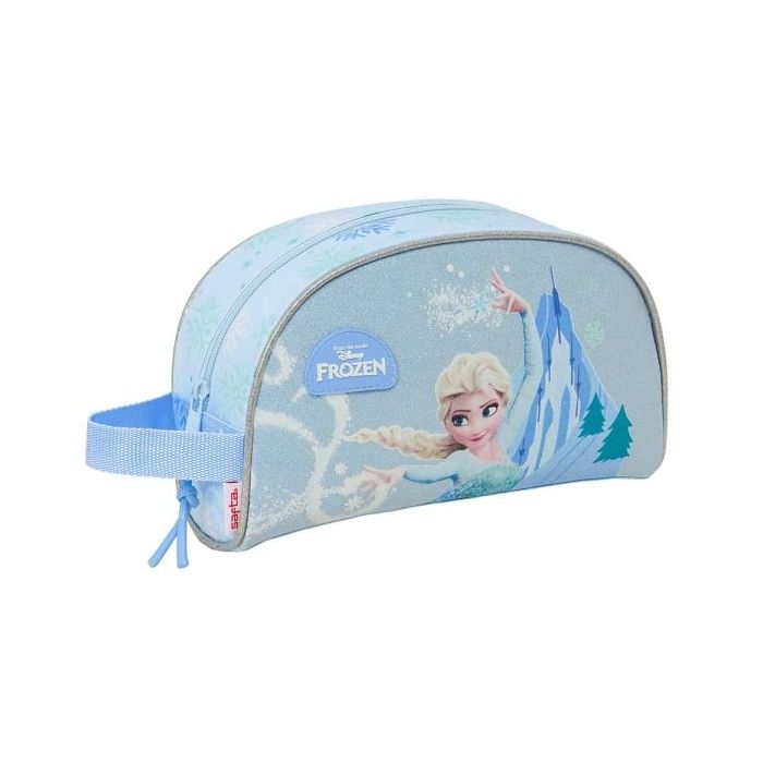 Safta Frozen Neceser - Adaptable a Carro - Asa de Mano Lateral - Bolsillo Interior con Cremallera - 26x16x9cm - Color Azul Paste
