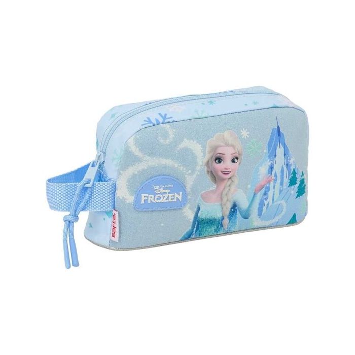 Safta Frozen Bolsa Isotermica Porta Alimentos - Asa de Mano Lateral - Cremallera - 21.5x12x6.5cm - Color Azul Pastel