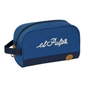 Safta el Pulpo Neceser - Interior Forrado - Asa de Mano Lateral - Organizadores con Compartimentos - 24x15x10cm - Color Azul Mar