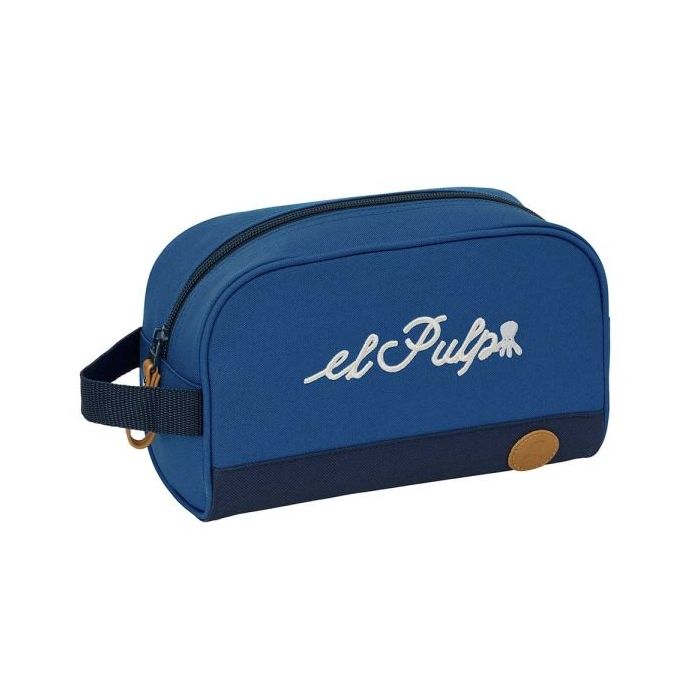Safta el Pulpo Neceser - Interior Forrado - Asa de Mano Lateral - Organizadores con Compartimentos - 24x15x10cm - Color Azul Mar