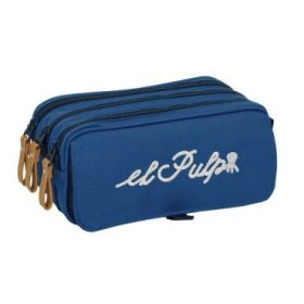 Safta el Pulpo Portatodo - 3 Compartimentos con Cremallera - Cinta Trasera Adaptable - Bolsillo Frontal de Rejilla con Velcro -