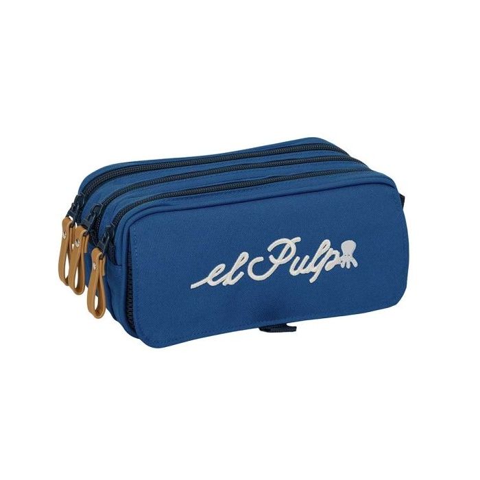 Safta el Pulpo Portatodo - 3 Compartimentos con Cremallera - Cinta Trasera Adaptable - Bolsillo Frontal de Rejilla con Velcro -
