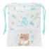 Safta Real Madrid Preescolar Saquito para Merienda - Cierre con Cordon - Compacto - 20x25cm - Color Blanco