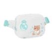 Safta Real Madrid Preescolar Bolsa de Cintura Infantil - Cremallera - Cintas Ajustables - Cierre de PVC - 14x11x4cm - Color Blan