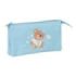 Safta Real Madrid Preescolar Portatodo - 3 Compartimentos con Cremallera - Bolsillo Interior Central - 22x12x3cm - Color Azul