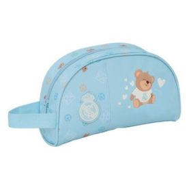 Safta Real Madrid Preescolar Neceser - Adaptable a Carro - Asa de Mano Lateral - Bolsillo Interior con Cremallera - 26x16x9cm -