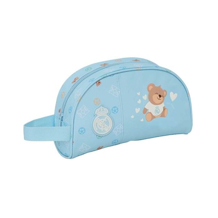 Safta Real Madrid Preescolar Neceser - Adaptable a Carro - Asa de Mano Lateral - Bolsillo Interior con Cremallera - 26x16x9cm -