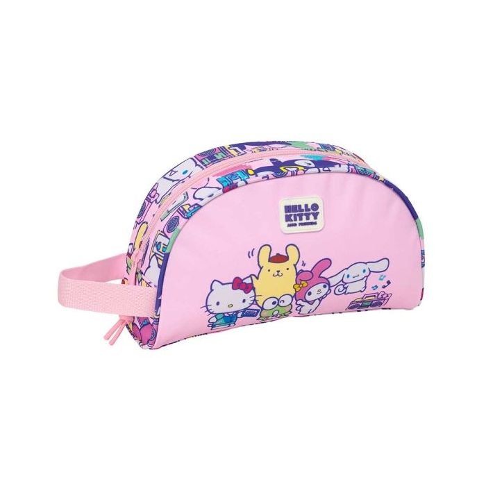 Safta Hello Kitty and Friends Neceser - Adaptable a Carro - Asa de Mano Lateral - Bolsillo Interior con Cremallera - 26x16x9cm -