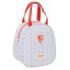 Safta Sevilla FC Bolsa Preescolar Isotermica - Asa de Mano - Cremallera - 19x22x14cm - Color Blanco y Rojo