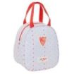 Safta Sevilla FC Bolsa Preescolar Isotermica - Asa de Mano - Cremallera - 19x22x14cm - Color Blanco y Rojo