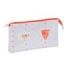 Safta Sevilla FC Preescolar Portatodo - 3 Compartimentos con Cremallera - Bolsillo Interior Central - 22x12x3cm - Color Blanco y