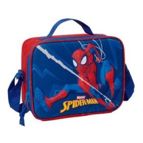 Safta Spider-Man Bolsa Isotermica Porta Alimentos - Frontal 3D - Cremallera - Bandolera Ajustable - Asa de Mano - 25x19.5x9cm -