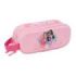 Safta Barbie Portatodo 3D - 2 Compartimentos con Cremallera - Asa Lateral - Capacidad 1L - 21x8x6cm - Color Rosa
