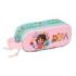Safta Dora Portatodo 3D - 2 Compartimentos con Cremallera - Asa Lateral - Capacidad 1L - 21x8x6cm - Color Turquesa Claro