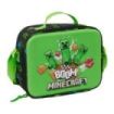 Safta Minecraft Boom Bolsa Isotermica Porta Alimentos - Frontal 3D - Cremallera - Bandolera Ajustable - Asa de Mano - 25x19.5x9c