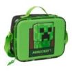 Safta Minecraft Bolsa Isotermica Porta Alimentos - Frontal 3D - Cremallera - Bandolera Ajustable - Asa de Mano - 25x19.5x9cm - C