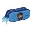 Safta Harry Potter Portatodo 3D - 2 Compartimentos con Cremallera - Asa Lateral - Capacidad 1L - 21x8x6cm - Color Azul