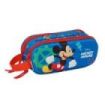 Safta Mickey Mouse Portatodo 3D - 2 Compartimentos con Cremallera - Asa Lateral - Capacidad 1L - 21x8x6cm - Color Azul Oscuro