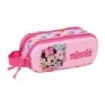 Safta Minnie Mouse Portatodo 3D - 2 Compartimentos con Cremallera - Asa Lateral - Capacidad 1L - 21x8x6cm - Color Rosa
