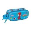 Safta Spidey Portatodo 3D - 2 Compartimentos con Cremallera - Asa Lateral - Capacidad 1L - 21x8x6cm - Color Azul