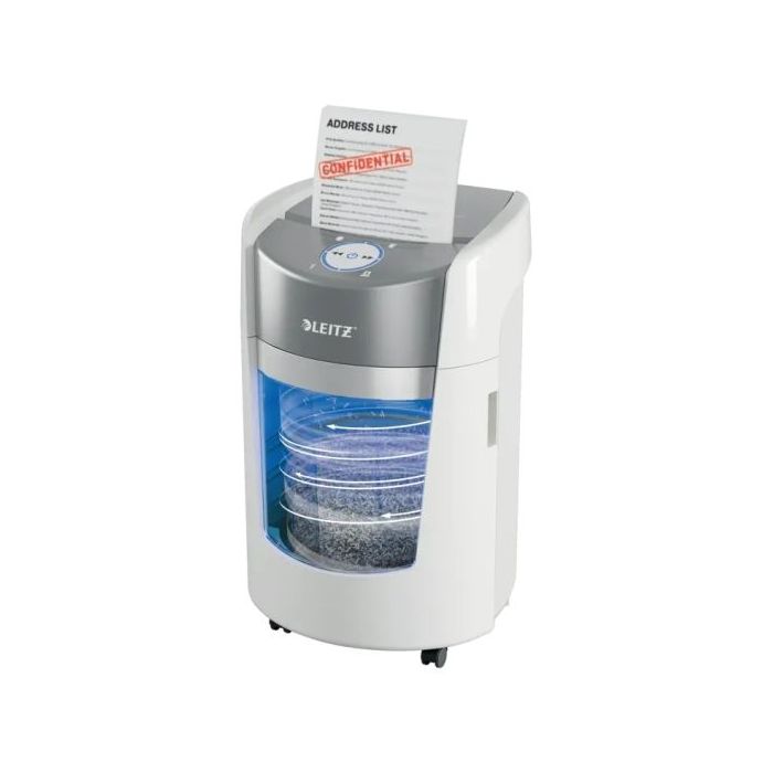Leitz IQ OptiMax Home Office 350 Destructora de Papel Manual DIN P5 - Destruye hasta 8 Hojas - Tiempo de Funcionamiento Continuo