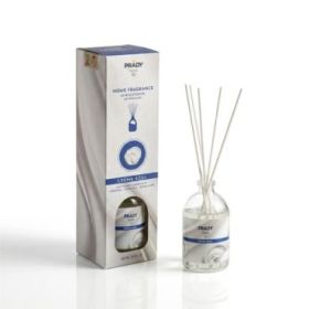 Prady Ambientador Mikado Crema Azul - Frasco de Cristal 100ml y Varitas Difusoras