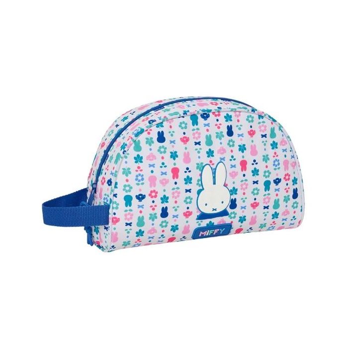 Safta Miffy Bunny Neceser - Adaptable a Carro - Asa de Mano Lateral - Bolsillo Interior con Cremallera - 28x18x10cm - Color Blan