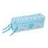 Safta Blackfit8 Petalos Portatodo - 3 Compartimentos con Cremallera - Goma Elastica - Compacto - 22x8.5x6cm - Color Azul Claro