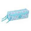 Safta Blackfit8 Petalos Portatodo - 3 Compartimentos con Cremallera - Goma Elastica - Compacto - 22x8.5x6cm - Color Azul Claro