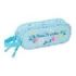 Safta Blackfit8 Petalos Portatodo - 2 Compartimentos con Cremallera - Asa Lateral - Capacidad 1L - 21x8x6cm - Color Azul Claro